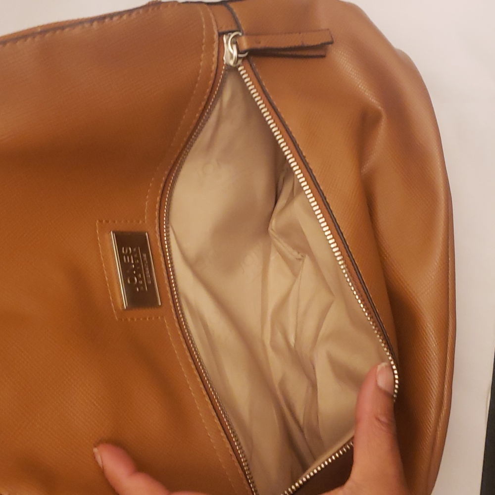 Jones New York Signature Tan Backpack Silver Hardware - Picture 10 of 14